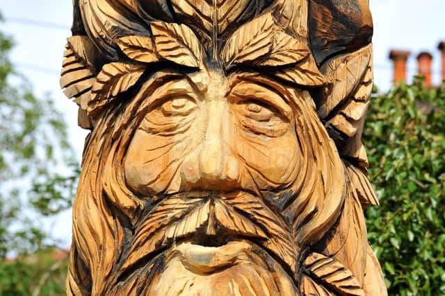 The green man in the tree carving in Lodge Lane, Keymer. Picture: Steve Robards, SR2105185