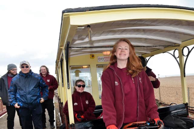 All smiles ahead of the start of the season at Volks Electric Railway