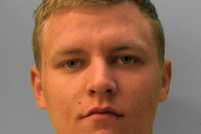 Jordan Bell,  20, of Grafton Gardens, Sompting, has been jailed for seven years. Picture: Sussex Polic