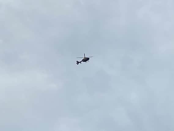 The NPAS helicopter over Chichester today