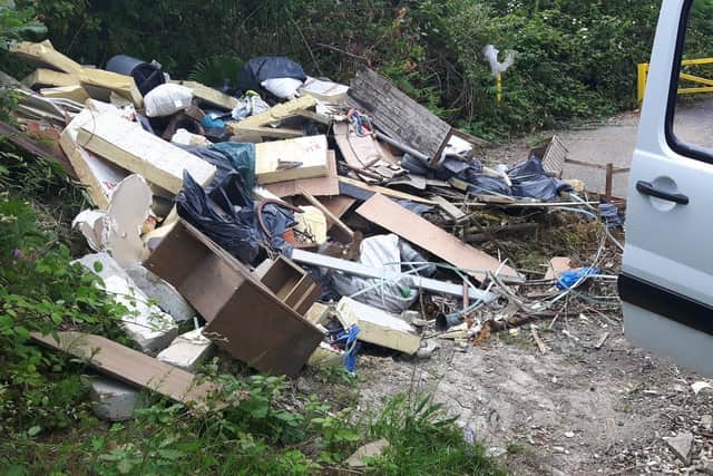 Two more fines were issued for fly-tipping including this one was taken at Buchan Park Kennels
