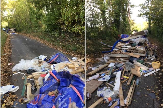 A recent example of flytipping in West Sussex