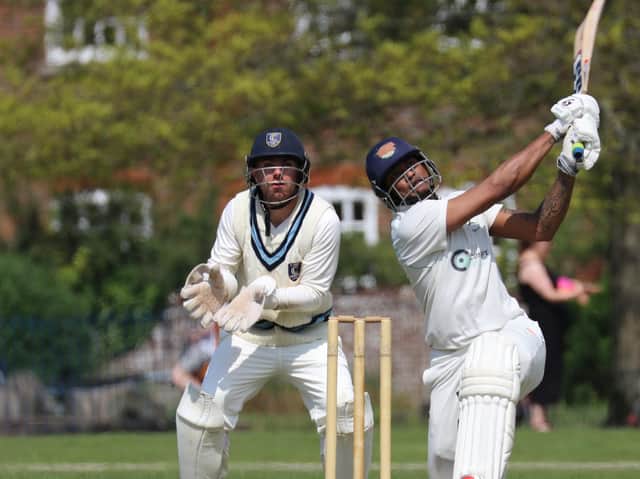 Apoorv Wankhade (pictured) and Toby Shepperson broke long-standing club records in Lindfield CC's game against St James's Montefiore CC. Pictures by Malcolm Page