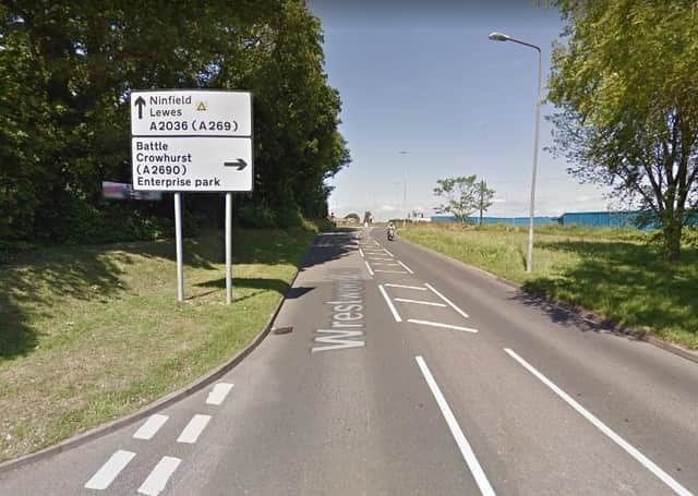 A greenfield site close to Bexhill's Wrestwood Road is the preferred option for a new NHS mental health campus (Photo from Google Maps Street View)