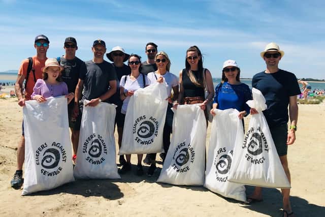 The team from Kingsbridge Estates collected six bags of plastic waste and rubbish during a two-hour walk along West Wittering beach as part of the Million Mile Clean