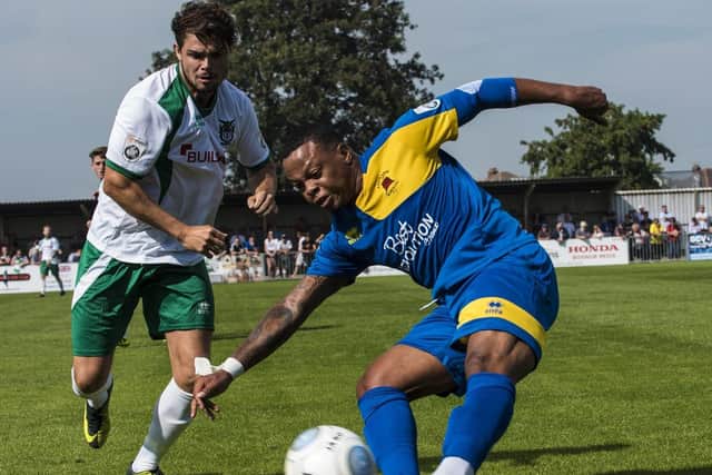 Gavin McCallum at Nyewood Lane - but next time he'll be in a white and green shirt