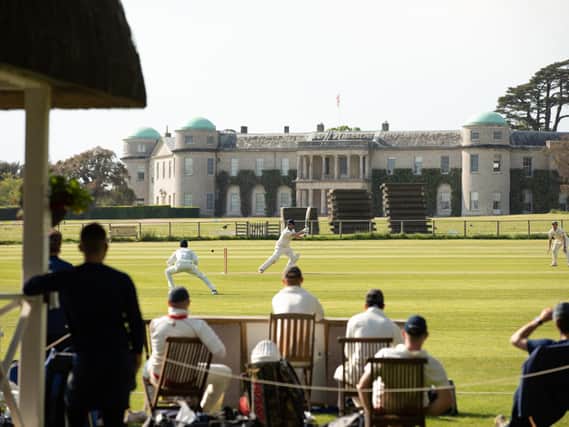 Not a bad spot to watch or play cricket - Chichester Priory Park take on Mayfield at Goodwood / Picture: Chris Hatton