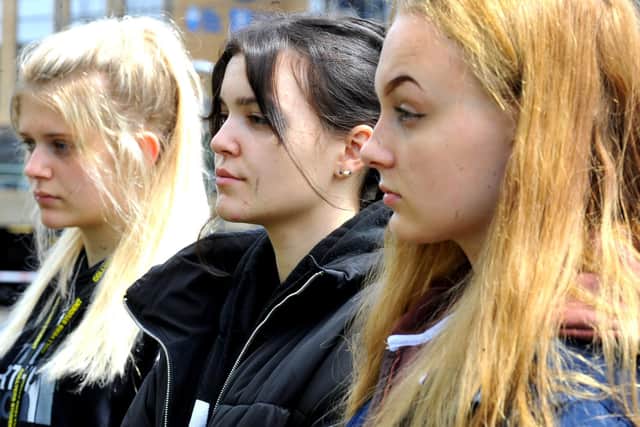 Alex Wilkie right) and her friends Alysha and Kinga have signed a letter by around 100 students calling for better mental health support for young people in Horsham.