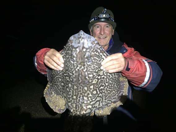 Jim Whippy with a club record thornback ray