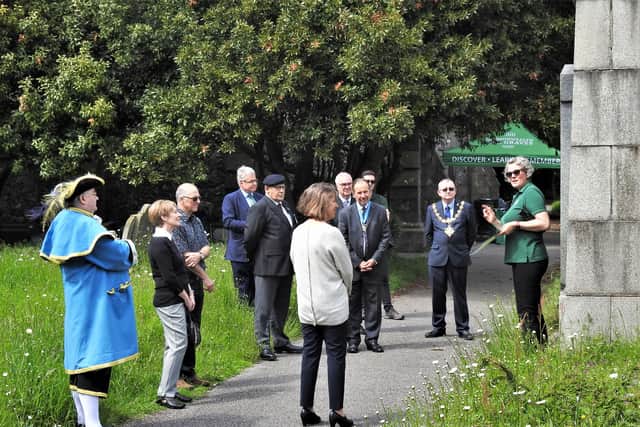 Sarah Nathaniel, the Commonwealth War Graves Commission's public engagement co-ordinator for the south east, led the War Graves Week tours at Broadwater Cemetery on Friday, May 28, including the laying of wreaths to honour the fallen