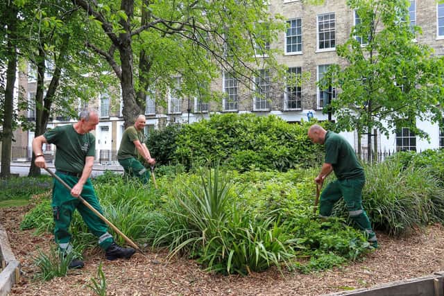 The team will implement an extensive bedding scheme in the autumn and spring of each year, pictured here in Steyne Gardens. Picture: Adur & Worthing Councils