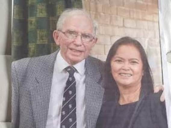 Les Reed with his wife Pranee. Picture courtesy of Martin Read