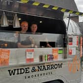 Graham McDonnell (right) is one of the founders of mobile barbecue restaurant Wide & Narrow Smokehouse. Pictures courtesy of Colin Marshall