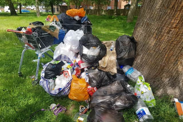 Rubbish left by travellers at the Goring Gap, Lancing Manor Park and Lyons Farm SUS-210706-104153001