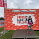 Andrea Gharsallah ran and walked 100km from London to Brighton SUS-210906-105750001