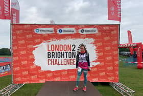 Andrea Gharsallah ran and walked 100km from London to Brighton SUS-210906-105750001