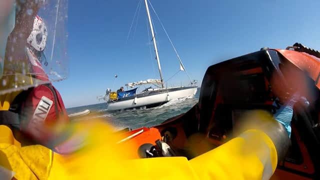 Lifeboat teams rescued a couple stranded near Pagham