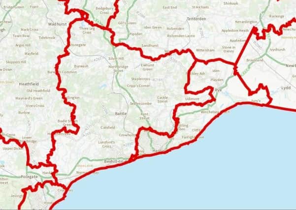 Initial proposed changes to East Sussex's boundaries