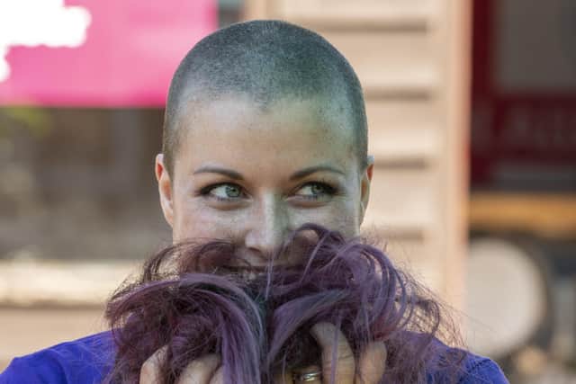 Jemma Thrower, 25, had her 14in of 'luscious locks' cut off to raise money for Blood Cancer UK. Picture: Andrew Mardell ARM Photography