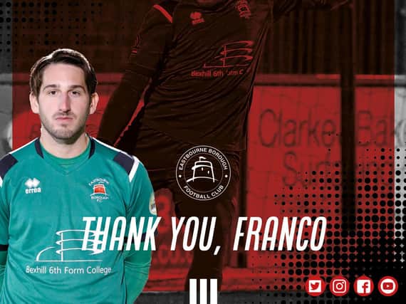 Franco Ravizzoli is joining MK Dons / Image: Eastbourne Borough FC