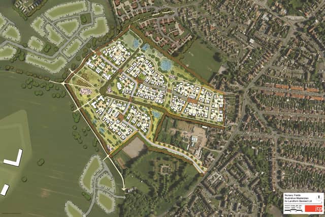 The plans are for 225 new homes north of Chalcraft Lane