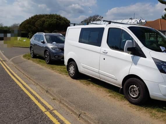 Vehicles in Camber. Photo: Rother Police / Twitter