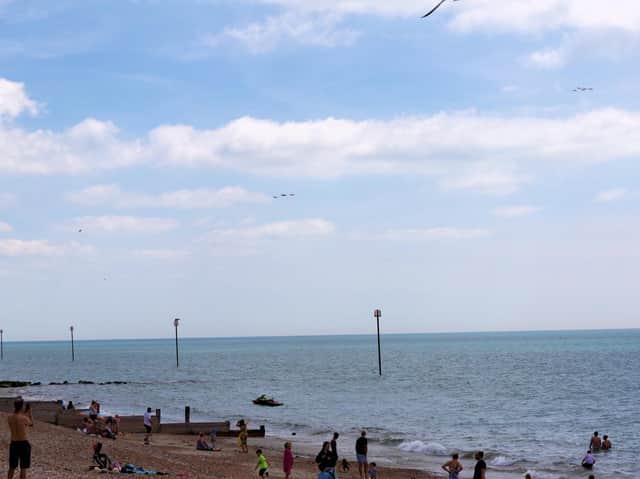 The Red Arrows over Bognor. Photo by Neil Cooper