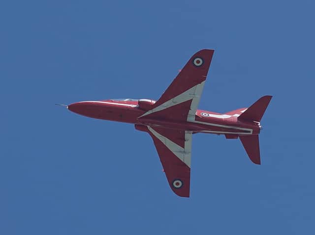 The Red Arrows over Selsey. Photo by Coastal JJ