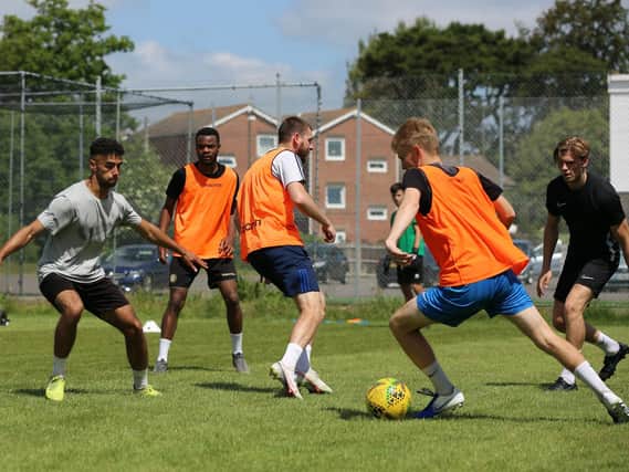 Bognor players back at pre-season training at the weekend / Picture: Martin Denyer