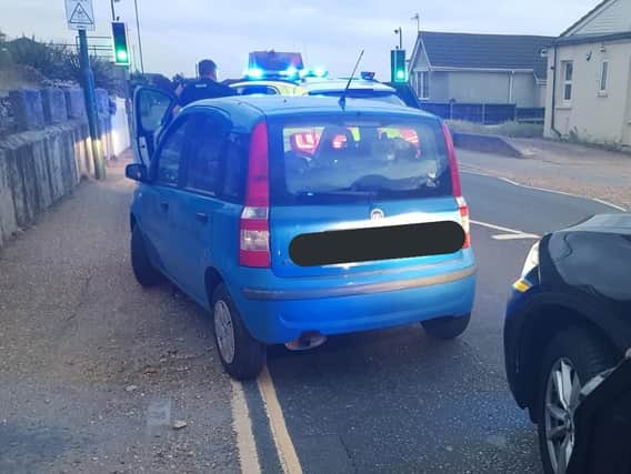 The vehicle was stopped on the A259 in Lancing. Photo: Twitter/Sussex Roads Police