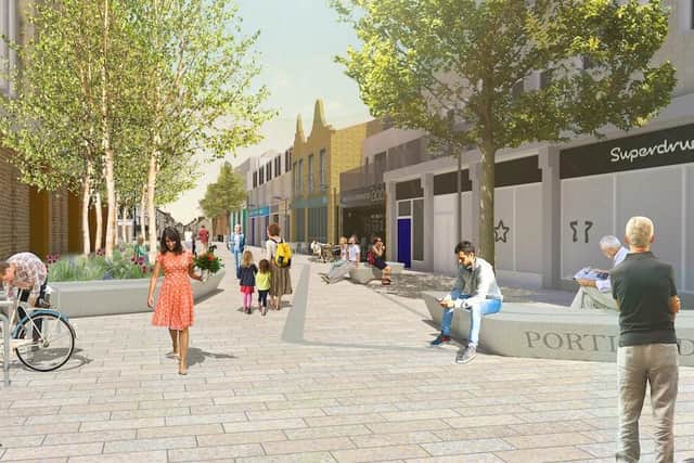 An artist's impression of how the finished street will look