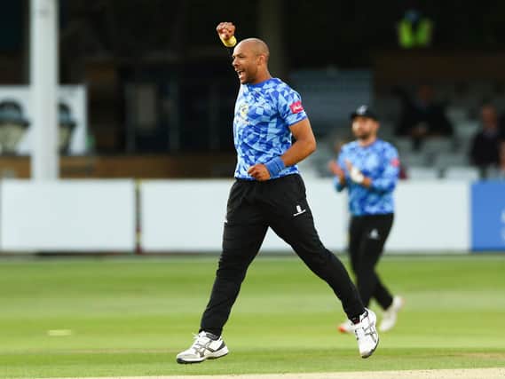 Tymal Mills gets among the wickets at Chelmsford / Picture: Getty