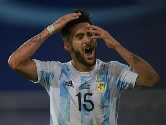 Nicolas Gonzalez is in action for Argentina at the Copa America