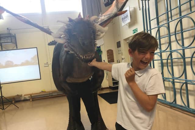 Birdham CE Primary School pupils were thrilled when Luna visited during Dragon Week
