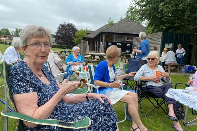 Members of the West Chiltington WI during the strawberry tea and croquet afternoon social event which was the first held by the club since Covid-19 restrictions were eased SUS-210622-084314001