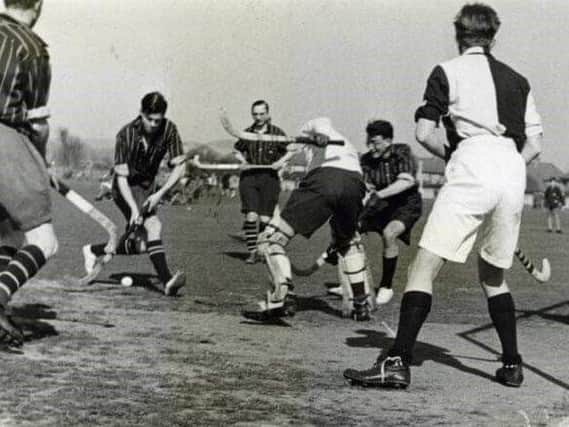 Action at Worthing Hockey Club in the 1950s