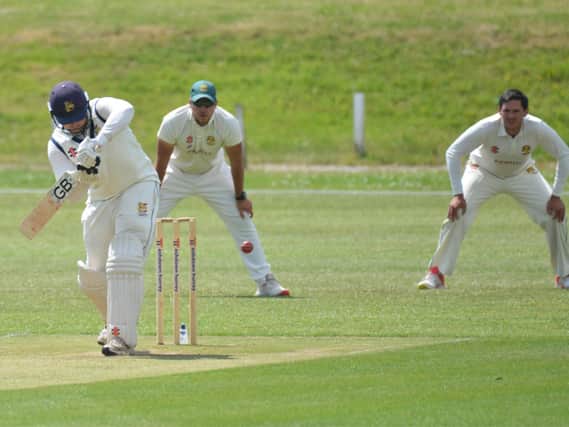 Jake Woolley batting for Hastings against Haywards Heath / Picture: Justin Lycett