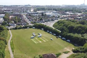 Caravans at the cricket ground