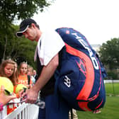 EASTBOURNE, ENGLAND - JUNE 24: Andy Murray of Great Britain signs fans autographs after a practice session during day one of the Nature Valley International at Devonshire Park on June 24, 2019 in Eastbourne, United Kingdom. (Photo by Charlie Crowhurst/Getty Images for LTA)