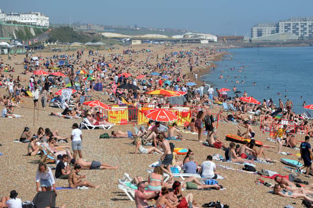 The city's beaches have been heaving over the last few weeks (Photo by Jon Rigby) SUS-210617-113202001