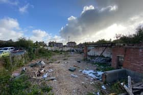 The plot of land for sale on Whitley Road, Eastbourne. Picture courtesey of Auction Estates Ltd. SUS-210617-110030001