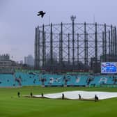A soggy scene at The Oval / Picture: Getty