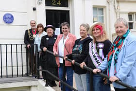 Brighton mayor Alan Robins and members of the Brighton and Hove Women’s History Group, which campaigned for the plaques, visited the newest plaque