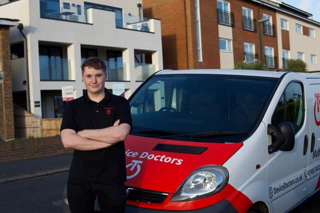 Tom Orchard, 21, set up Device Doctors after he left Sixth Form