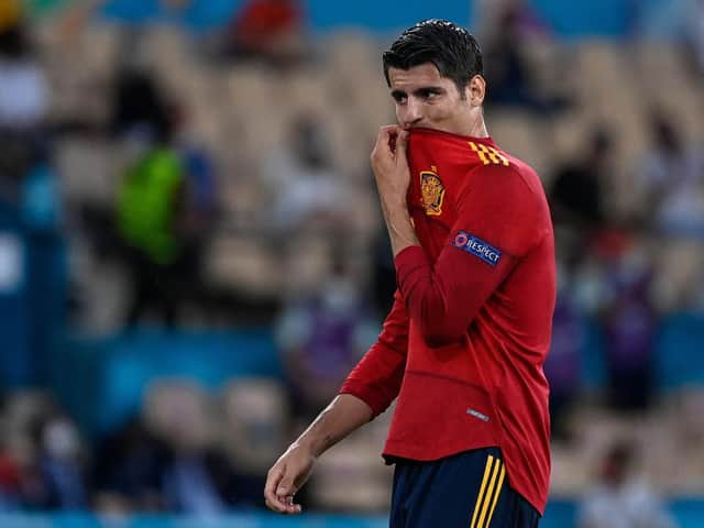 Alvaro Morata struggled for Spain against Sweden