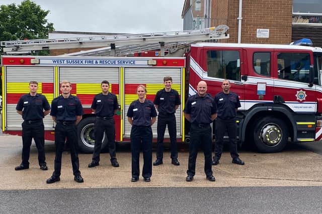 New retained firefighters at their pass out parade