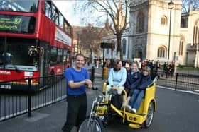 A similar scheme runs in London. Pictured, London Pedicab Steve Meyer