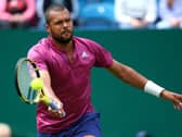 Jo-Wilfried Tsonga in action on day four of the Viking International tennis tournament at Devonshire Park, Eastbourne / Picture - Charlie Crowhurst, Getty