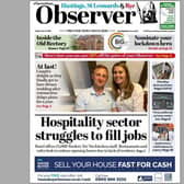 Today's front page of the Hastings and Rye Observer SUS-210624-124103001