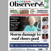 Today's front page of the Bexhill and Battle Observer SUS-210624-124053001
